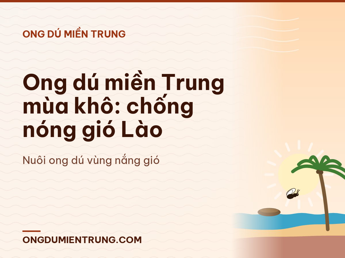 Ong dú miền Trung mùa khô: chống nóng gió Lào
