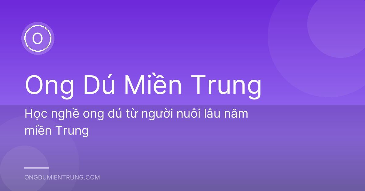Học nghề ong dú từ người nuôi lâu năm miền Trung