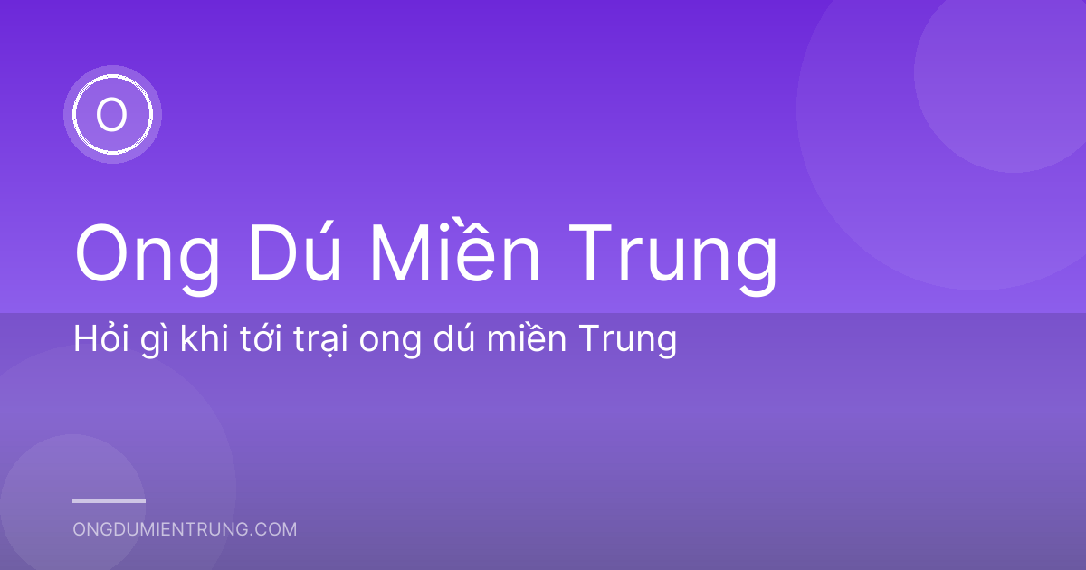 Hỏi gì khi tới trại ong dú miền Trung