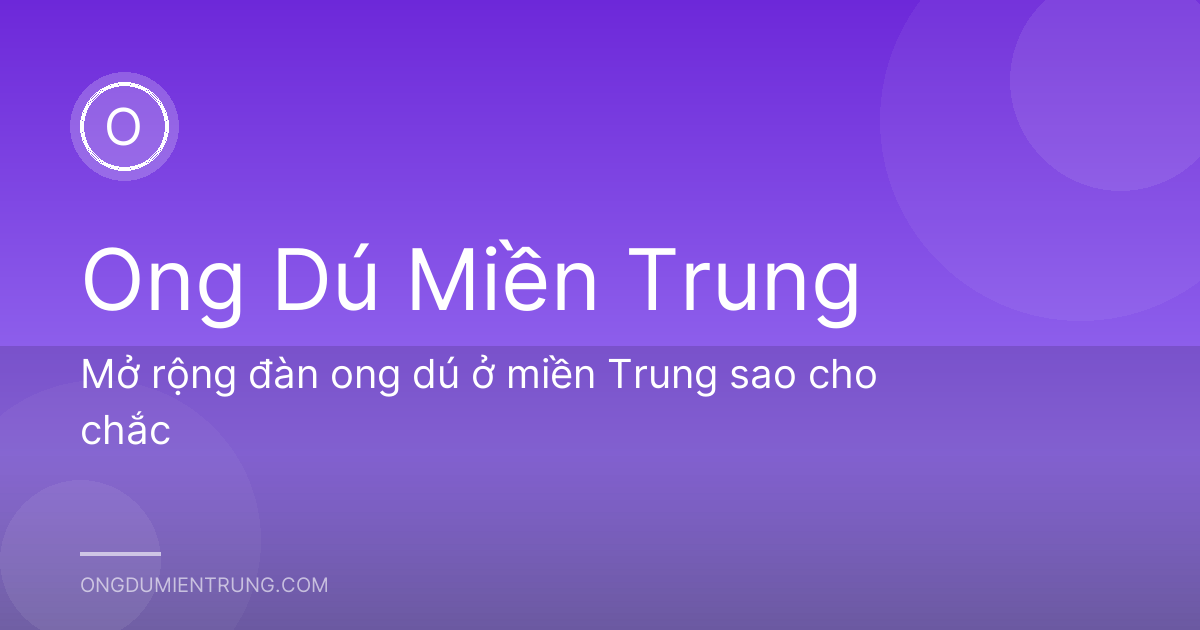 Mở rộng đàn ong dú ở miền Trung sao cho chắc