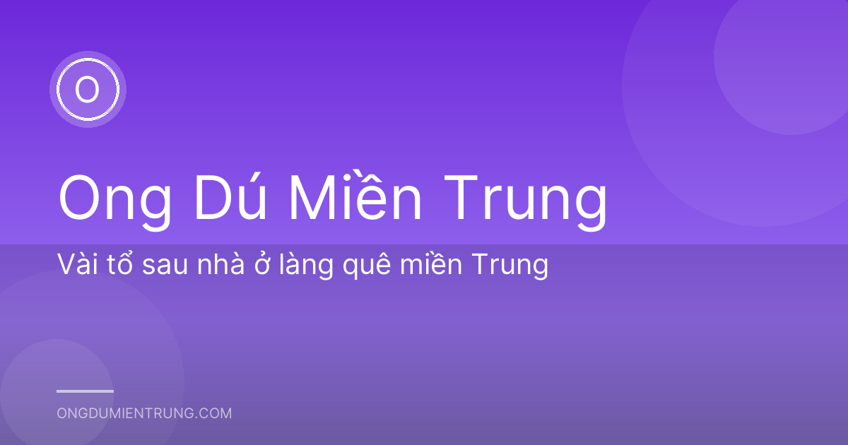 Vài tổ sau nhà ở làng quê miền Trung